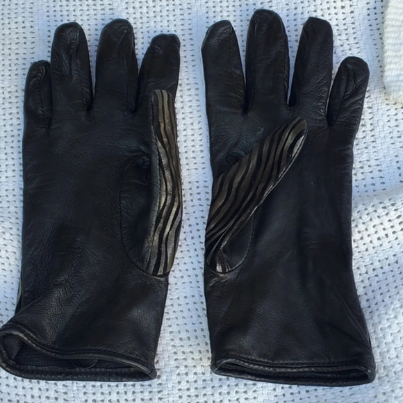 Metallic‎ Leather Gloves M - Picture 10 of 10